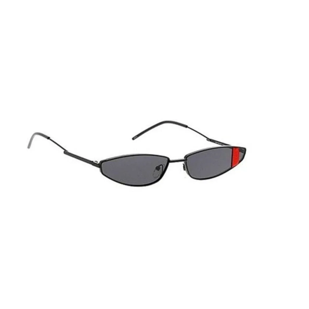 Sunglasses cat eye shape Women metal small cat eye designer red striped